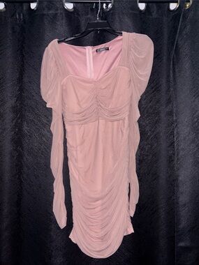 4 for $25 SHEIN Dusty Blush Ruched Mini Dress